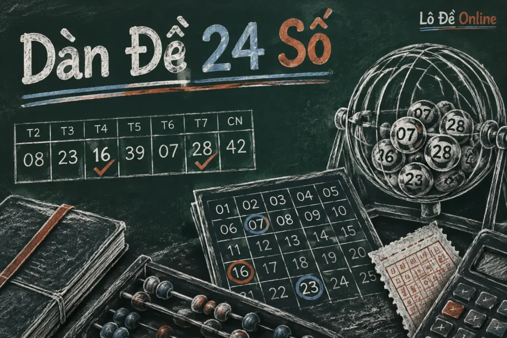 Dàn đề 24 số là một nhóm gồm 24 con số hai chữ số