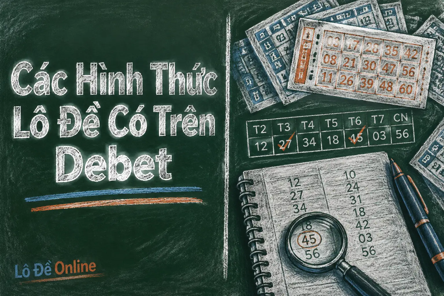 Debet cung cấp đầy đủ các hình thức cược lô đề phổ biến theo kết quả xổ số kiến thiết Việt Nam